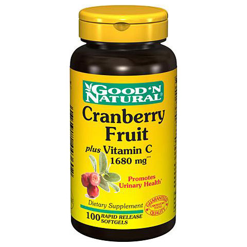Good 'N Natural Cranberry Fruit Plus Vitamin C, 100 Softgels, Good 'N Natural