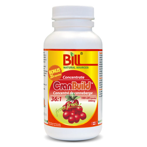 Bill Natural Sources CranBuild 36:1 Concentrate 500 mg, 120 Capsules, Bill Natural Sources
