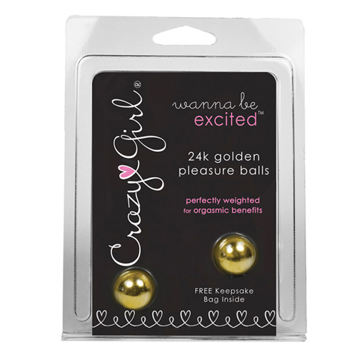 Classic Erotica Crazy Girl Wanna Be Excited 24K Golden Pleasure Balls, Clamshell, Classic Erotica