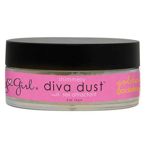Classic Erotica Crazy Girl Wanna Be Sparkling Shimmery Diva Dust with Sex Attractant, Golden Goddess, 0.5 oz, Classic Erotica