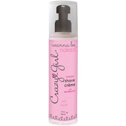 Classic Erotica Crazy Girl Wanna Be Naked Intimate Shave Creme with Sex Attractant, Pink Cupcake, 8 oz, Classic Erotica