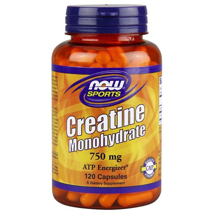 NOW Foods Creatine Monohydrate 750 mg, 120 Capsules, NOW Foods