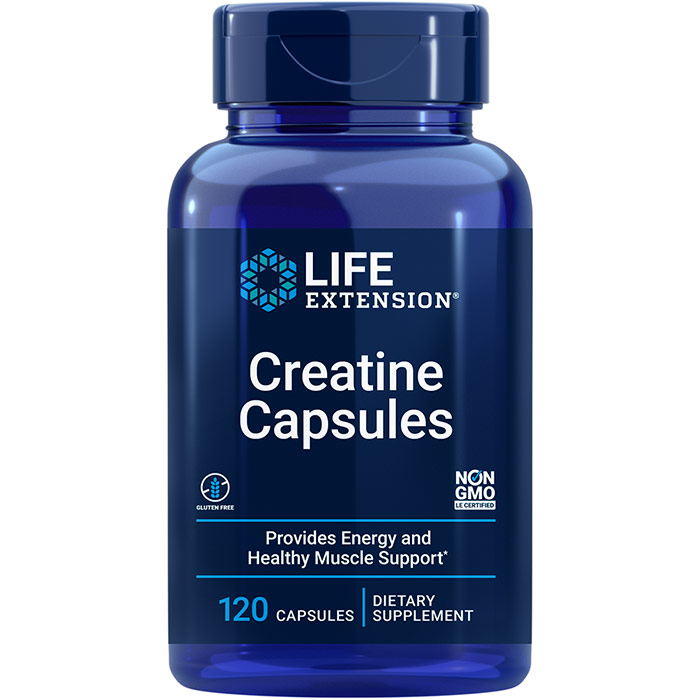 Life Extension Creatine Caps Micronized 500 mg, 120 Capsules, Life Extension