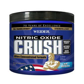 Weider Nitric Oxide Crush Pre-Workout Powder - Blue Raspberry, 330 g, Weider