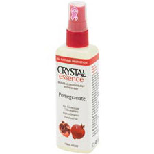 Crystal Body Deodorant Crystal Essence Deodorant Body Spray Pomegranate, 4 oz, Crystal Body Deodorant