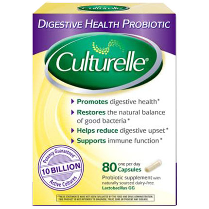 Culturelle Culturelle Digestive Health Probiotic, 80 Capsules, Dairy and Gluten Free
