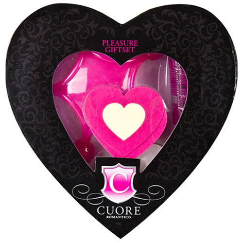 Evolved Novelties Cuore Pleasure Gift Set For Lovers (Massage Oil & Tool, Candles, Npple Stickers), Evolved Novelties