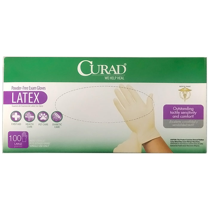 Curad Curad Powder-Free Latex Exam Gloves, 300 ct