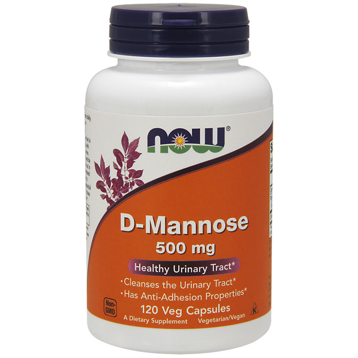 NOW Foods D-Mannose 500 mg, 120 Capsules, NOW Foods