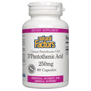 Natural Factors D'Pantothenic Acid 250mg 90 Capsules, Natural Factors