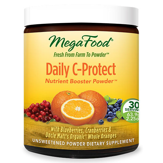 Daily C-Protect, Nutrient Booster Powder with Organic Oranges, 30 Servings (63.9 g), MegaFood