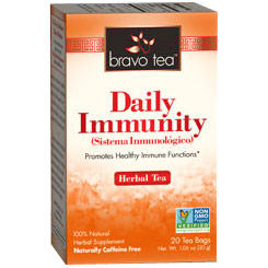 Bravo Tea Daily Immunity Herbal Tea, 20 Tea Bags, Bravo Tea