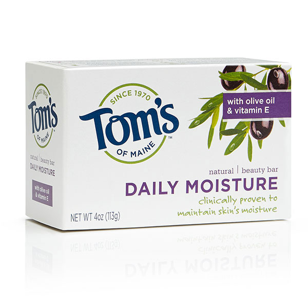 Tom's of Maine Daily Moisture Natural Beauty Bar Soap Twin Pack, 4 oz + 4 oz, Tom's of Maine