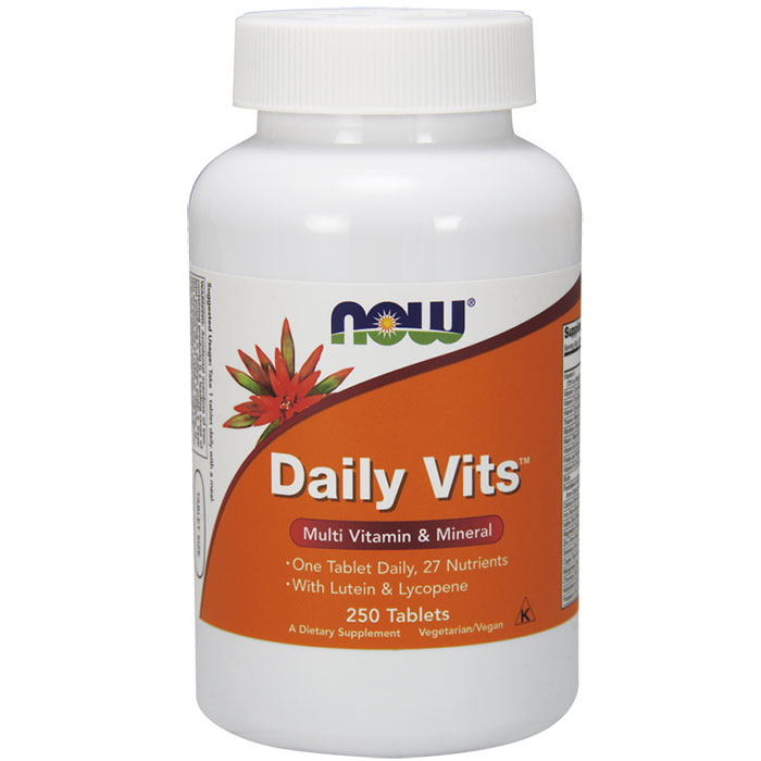 NOW Foods Daily Vits, Multi-Vitamins & Minerals 250 Tabs, NOW Foods
