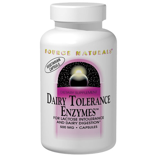 Source Naturals Dairy Tolerance Enzymes, 45 Vegetarian Capsules, Source Naturals