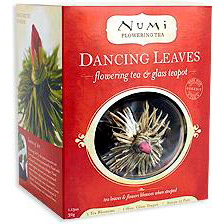 Numi Tea Dancing Leaves Flowering Tea Gift Set, 5 Blossoms + 1 Teapot, Numi Tea