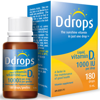 Ddrops Ddrops 1000 IU, Liquid Vitamin D3 Drops, 0.17 oz (5 ml)