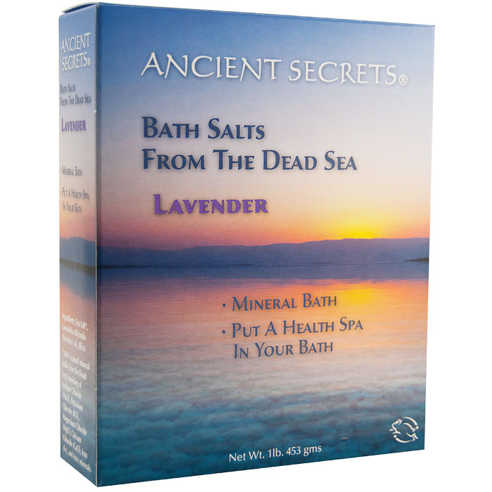 Ancient Secrets Dead Sea Bath Salts - Lavender, 1 lb, Ancient Secrets