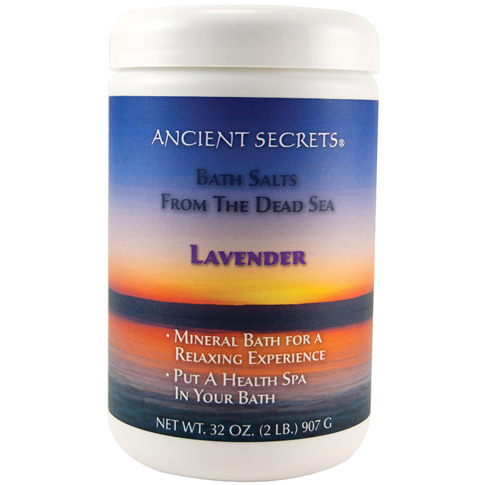 Ancient Secrets Aromatherapy Dead Sea Mineral Baths, Lavender, 2 lb, Ancient Secrets