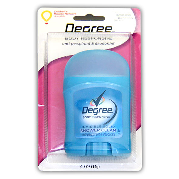 Degree Degree Body Responsive Invisible Solid Shower Clean Anti-Perspirant & Deodorant, 0.5 oz