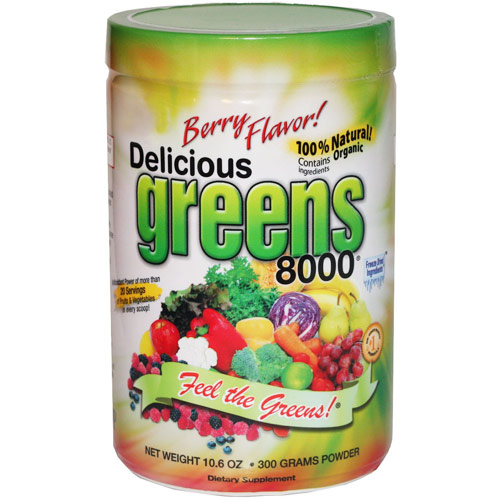 Greens World Inc. Delicious Greens 8000 Superfood Drink, Berry Flavor, 10.6 oz, Greens World Inc.