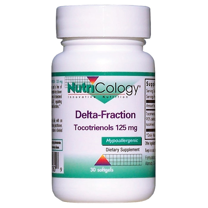 NutriCology/Allergy Research Group Delta-Fraction Tocotrienols 125 mg, 30 Softgels, NutriCology