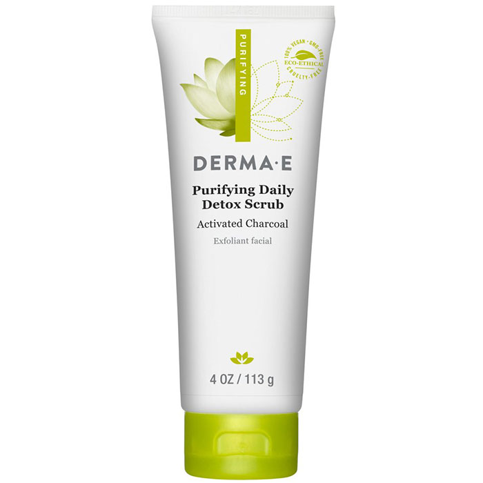 Derma E Derma-E Purifying Daily Detox Scrub, With Marine Algae & Activated Charcoal, 4 oz, Derma E