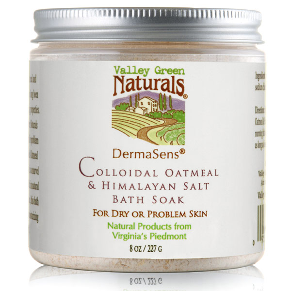 Valley Green Naturals DermaSens Colloidal Oatmeal & Himalayan Salt Bath Soak, 8 oz, Valley Green Naturals