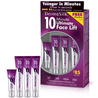DermaSilk DermaSilk 10 Minute Ultimate Face Lift Cream Kit, 4 pc (Look Younger in Minutes)