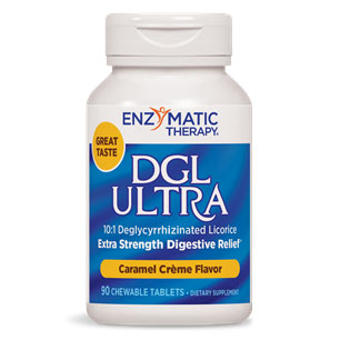 Enzymatic Therapy DGL ULTRA Chewable, Caramel Cream Flavor, 90 Tablets, Enzymatic Therapy