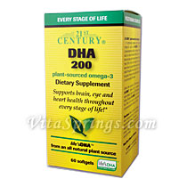 21st Century HealthCare DHA 200 mg, 60 Softgels, 21st Century Health Care