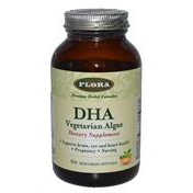 Flora Health DHA Vegetarian Algae, 60 Vegetarian Softgels, Flora Health
