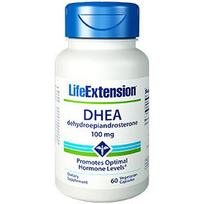 Life Extension DHEA Free Base 100 mg (Dehydroepiandrosterone), 60 Capsules, Life Extension