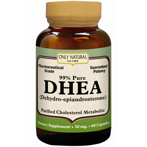 Only Natural Inc. DHEA 99% Pure, 50 mg, 60 Capsules, Only Natural Inc.