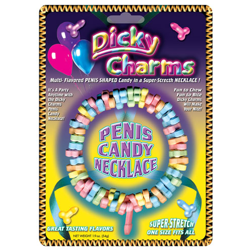 Hott Products Dicky Charms Penis Shaped Candy Necklace, Hott Products