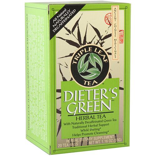 Triple Leaf Tea Dieter's Green Herbal Tea, 20 Tea Bags x 6 Box, Triple Leaf Tea