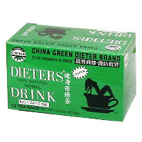 Uncle Lee's Tea China Green Dieter Brand, Dieter's Drink for Weight Loss, 12 Tea Bags, Uncle Lee's Tea