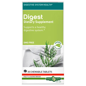 Erba Vita Digest, Digestive System Health, 30 Chewable Tablets, Erba Vita