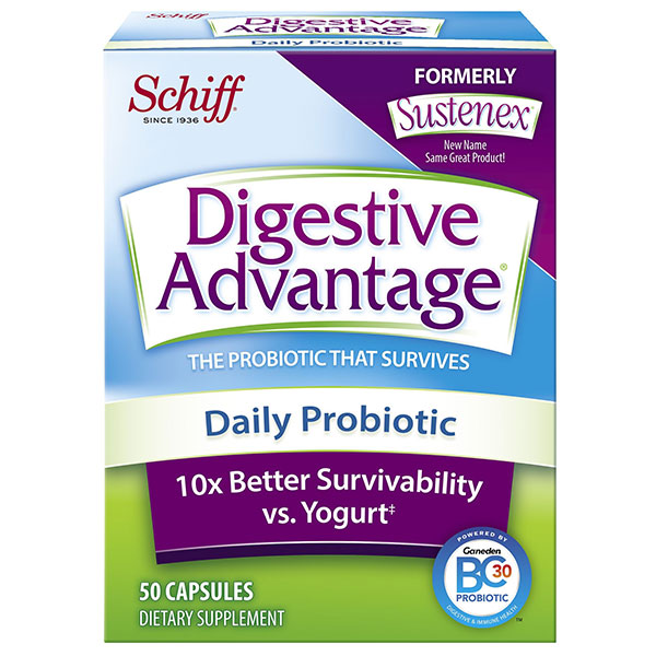 Schiff Digestive Advantage Daily Probiotic, 50 Capsules, Schiff