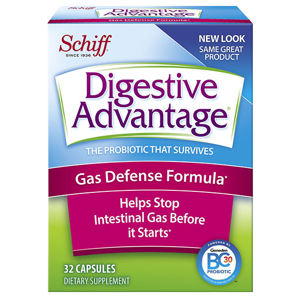 Schiff Digestive Advantage Gas Defense Formula, 32 Capsules, Schiff
