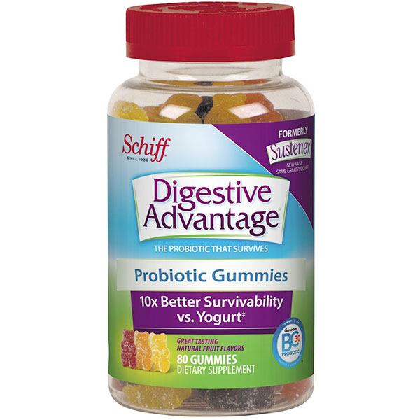 Schiff Digestive Advantage Probiotic Gummies, 80 Gummies, Schiff
