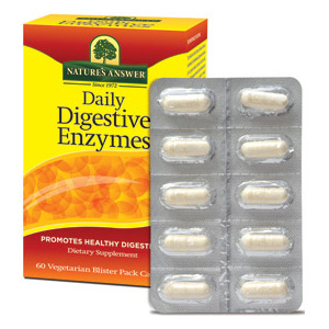 Nature's Answer Daily Digestive Enzyme, 60 Vegetarian Capsules, Nature's Answer
