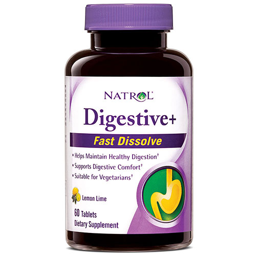 Natrol Digestive+ Fast Dissolve, 60 Tablets, Natrol