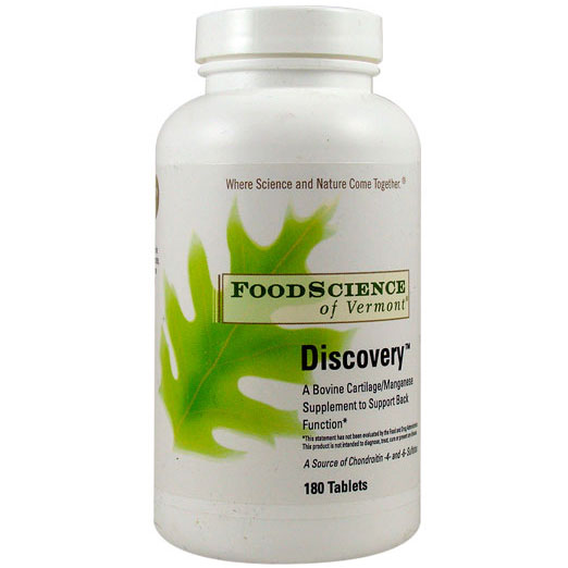 FoodScience Of Vermont Discovery, Spinal Support, 180 Tablets, FoodScience Of Vermont