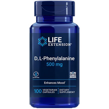 Life Extension D,L-Phenylalanine 500 mg, 100 Capsules, Life Extension