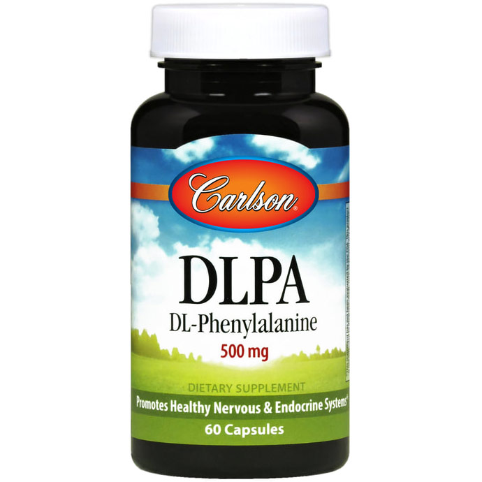 Carlson Laboratories DLPA ( DL-Phenylalanine ) 500 mg 60 capsules, Carlson Labs