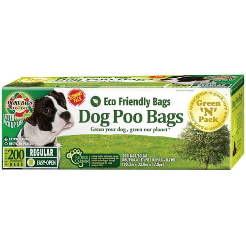 Green'N'Pack Eco Friendly Bags Dog Poo Bags, Regular Dog Waste Bags Value Pack, 200 Count/Box, Green'N'Pack Eco Friendly Bags
