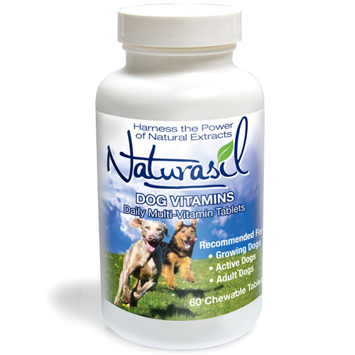 Naturasil Dog Vitamins, Chewable Multi-Vitamins for Dogs, 60 Tablets, Naturasil