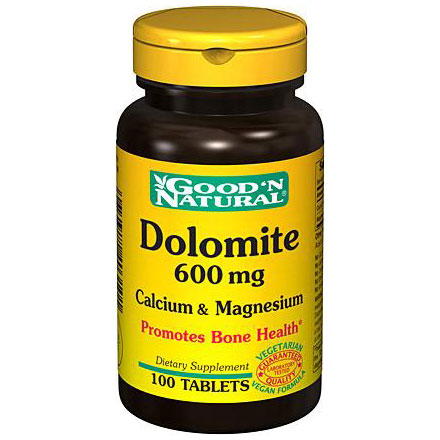 Good 'N Natural Dolomite 600 mg, 100 Tablets, Good 'N Natural