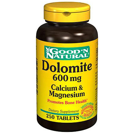 Good 'N Natural Dolomite 600 mg, 250 Tablets, Good 'N Natural